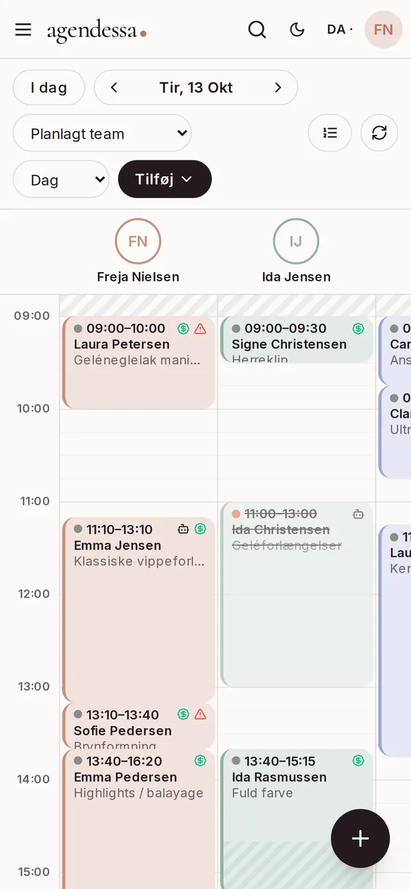 Din dag i et overblik: I dag-skærm