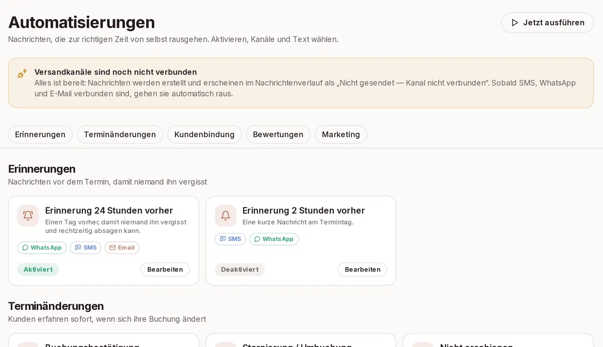 Marketing und automatische Nachrichten