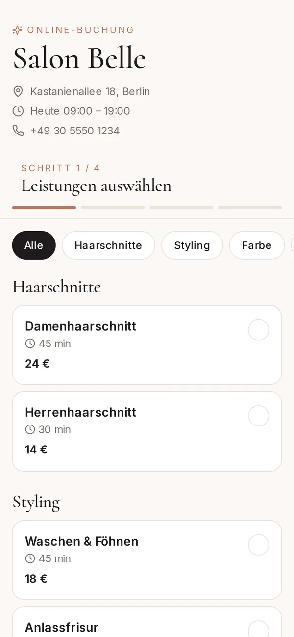 Online-Buchung