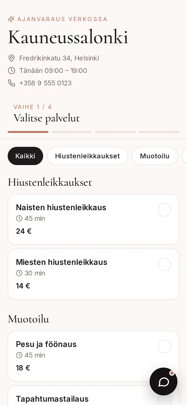 Verkkoajanvaraus