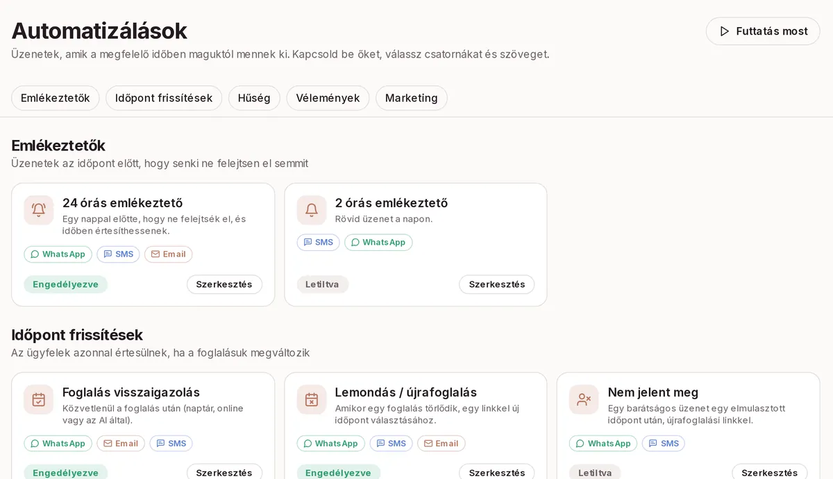Automatikus üzenetek