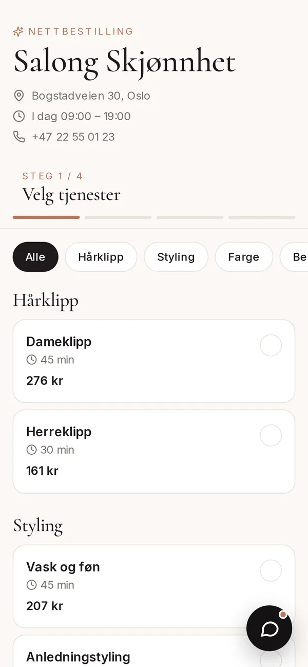 Online booking