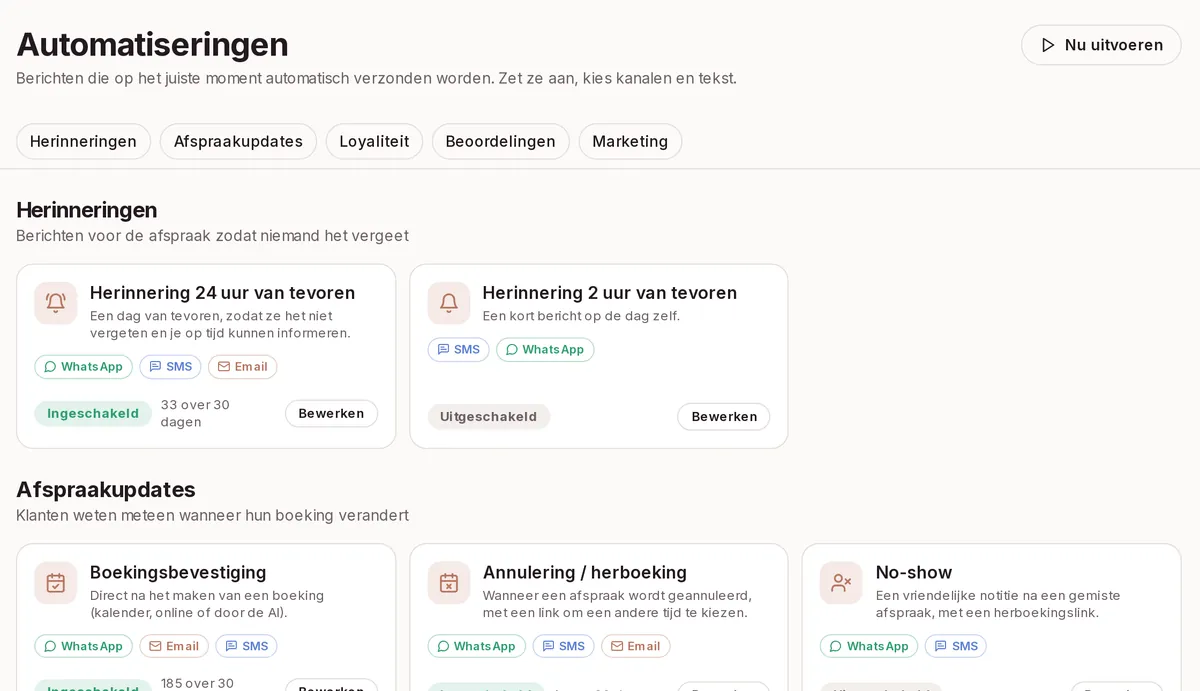 Automatische berichten