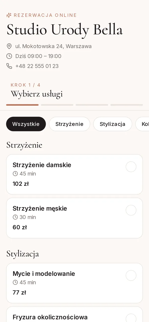 Rezerwacje online