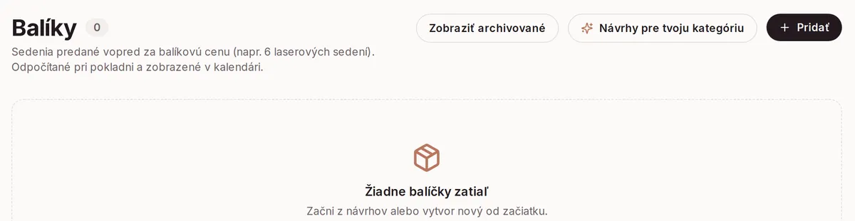 Balíky a členstvá