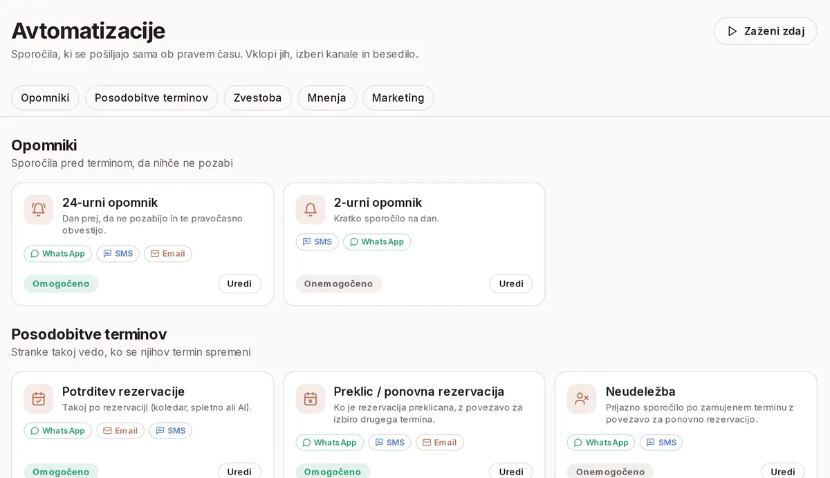 Samodejna sporočila