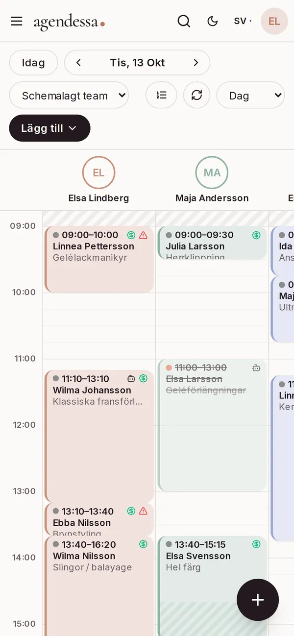 Din dag i överblick: Idag-skärm