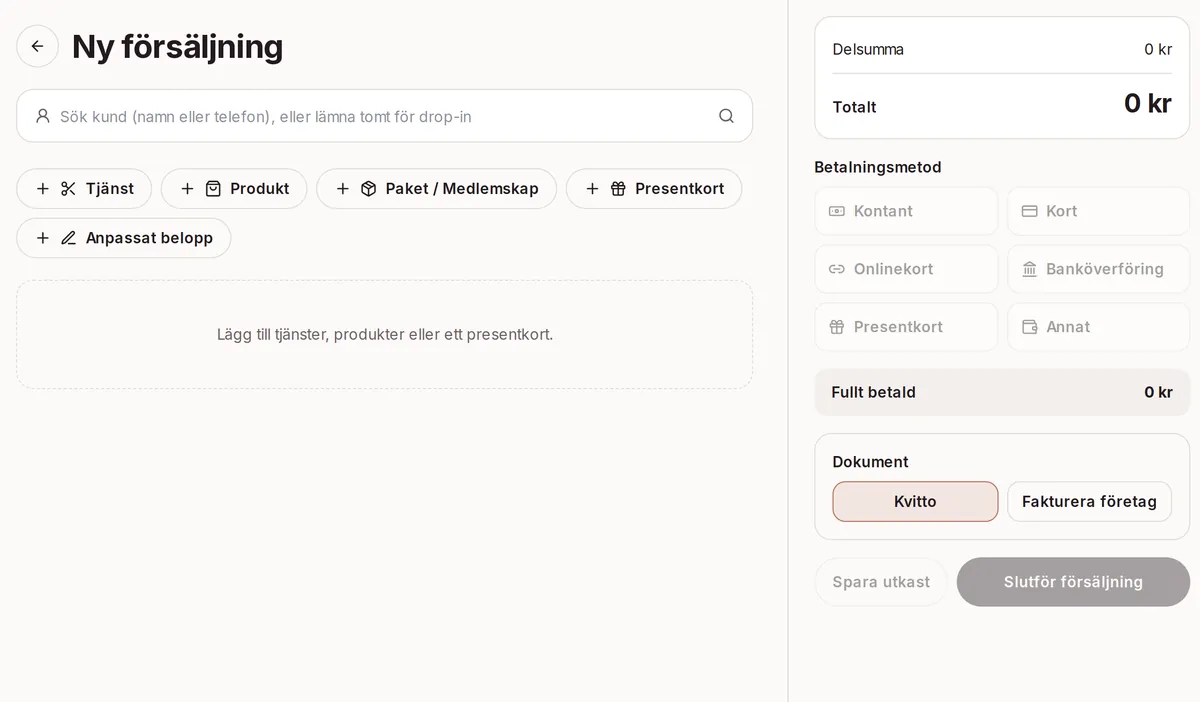 Inga betalningsförseningar: utcheckning efter besöket